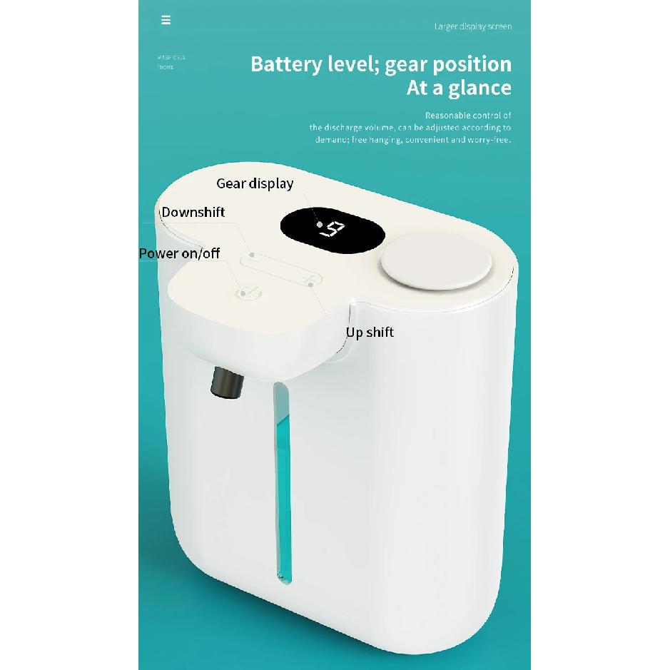 500ML HD Display 9 Levels Adjustable Automatic Smart Sense Soap Dispenser IPX5 Waterproof Rechargeable Hand Dish Washing Machine