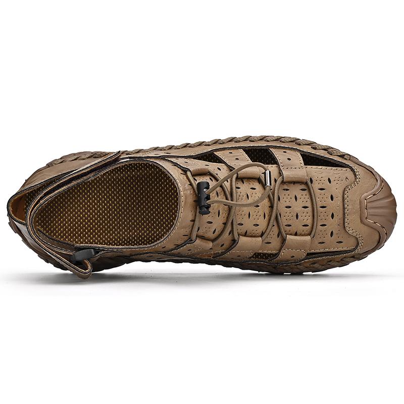 Herre Sport Lærsandaler Utendørs Fottur Lukket Tå Vannsandaler