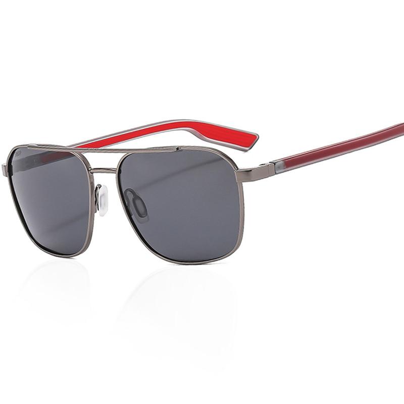 Wader Design Sun Glasses Glasses Men 580P Sunglasses Uv400 Shades Eyewear Gafas Rectangular Durable Metal Metal Spectacle Frame Frame Driving Sun