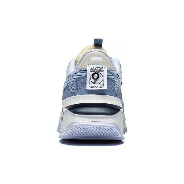 New LiNing Fangyuan EVO Wear Resistant Height Increasing Low Top Sports Casual Shoes Women's Blue Gray AGCS164-5