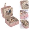 PU Jewelry Storage Box Dustproof Trinkets Storage Organizer  For Home/Travel/Outdoor
