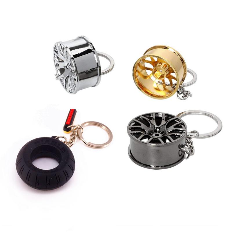 Car Keychain Wheel Tire Styling Creative Mini Car Key Ring Auto Car Key