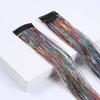 Headdress Rainbow Silk Hair Extensions Long Straight Sparkly Ponytail Sparkle Shiny Hair Tinsel