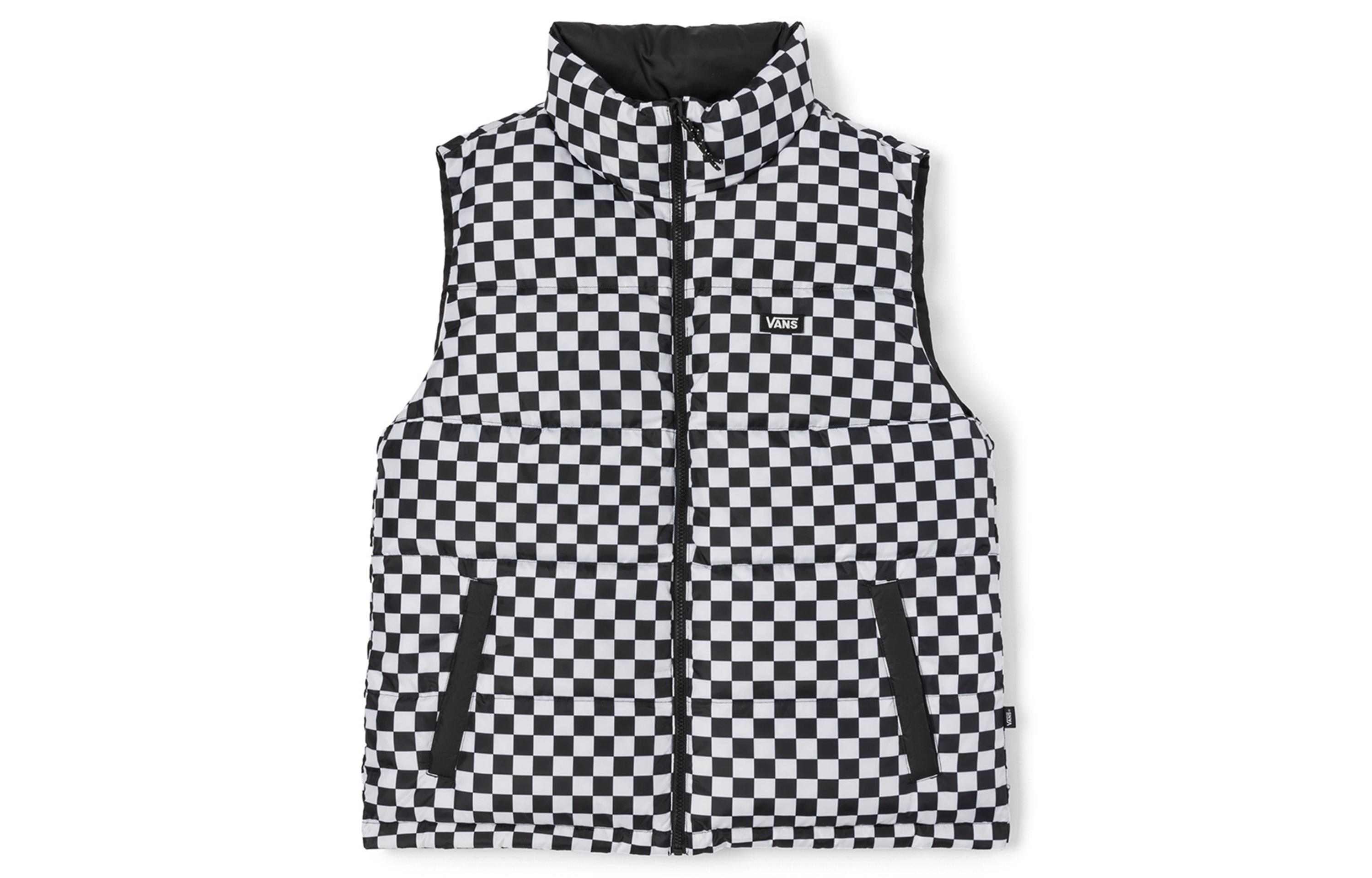 Vans Down Vests Unisex Black Stand Collar Thickened And Fleece Lined Other VN00090TYB2 L