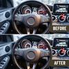 Car Steering Wheel Button Stickers Cover Replacement for Mercedes Benz ML GL GLK GLA CLA CLS SL A B C E G Class Interior Switch Button Decoration