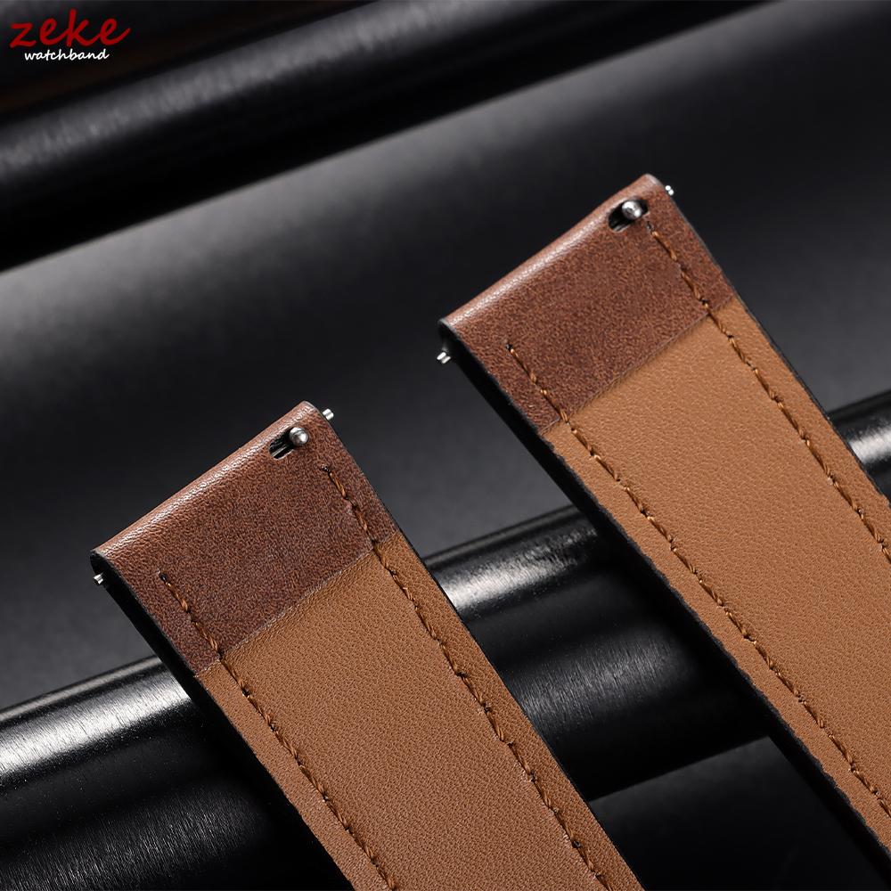 20/22mm Leather Strap Watchband for Amazfit Balance Smart Wristband Quick Release Bracelet for Omega for Seiko Watch Accessories