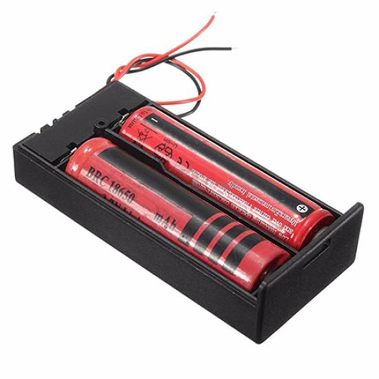 DC Holder Storage ON/OFF Switch Wire Box Case Leads for 3.7V 2 x