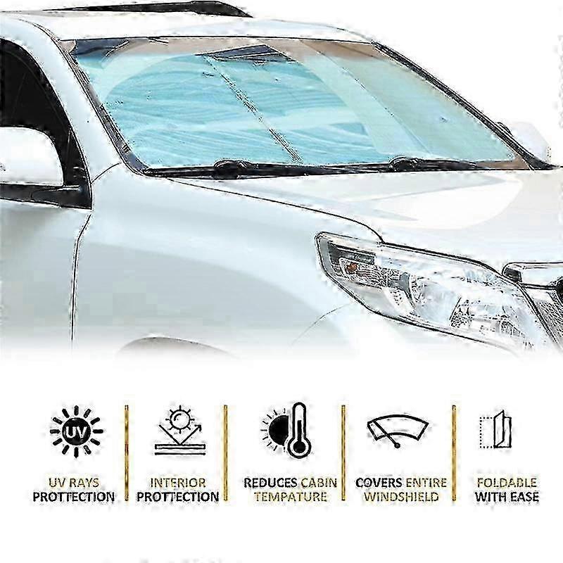 8dílná sada slunečních clon na okna a čelní sklo pro Land Cruiser Prado