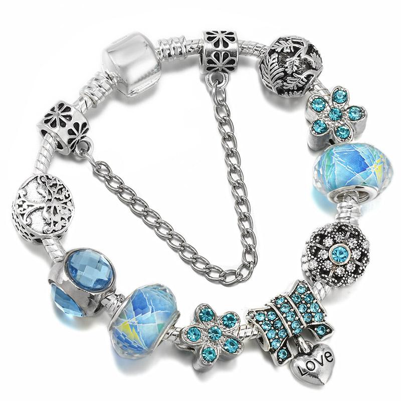 1/16cm 21cm Luxury Cutterfly Snake Chain Bracelet DIY Jewelry Gift For Women Men 41 Styles Trendy Fashion