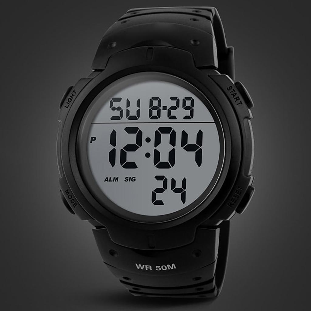 Men Digital Watch Stopwatch Alarm Luminous Watch
