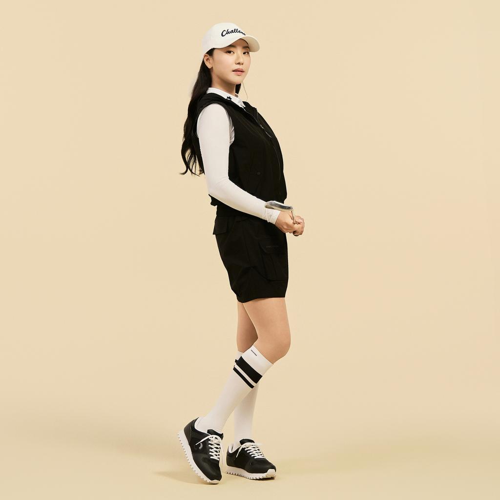 CHALLENGER Women'S Nylon Spandex H-Line Cargo Culottes Black