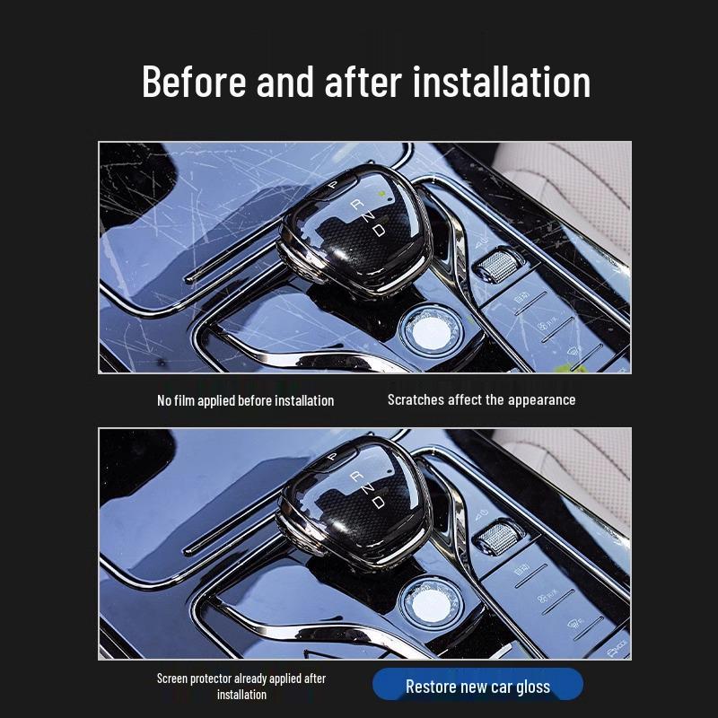 Compatible with 25 Geely Xingyue L models: interior protection film, center console film, and navigation screen tempered glass accessories.