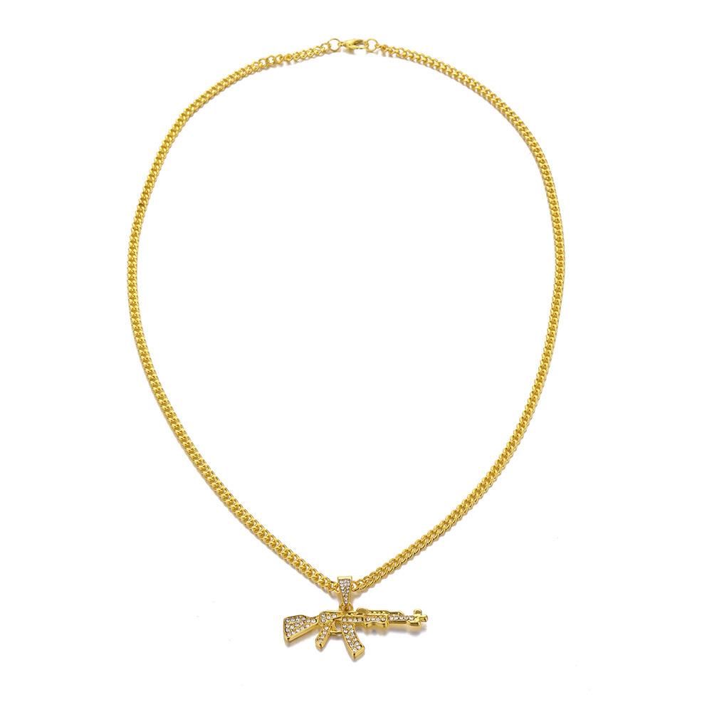 

Gun Trendy Alloy Chain Necklace For Women With Elegant Design Geometric