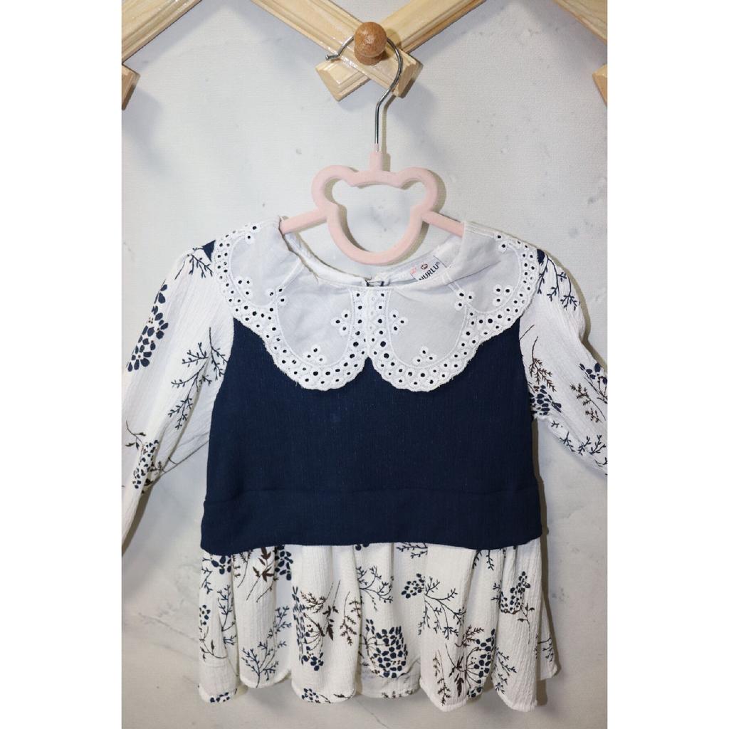 Stilig binærsett for jenter - Blomstermønstret bluse og moderne bukser