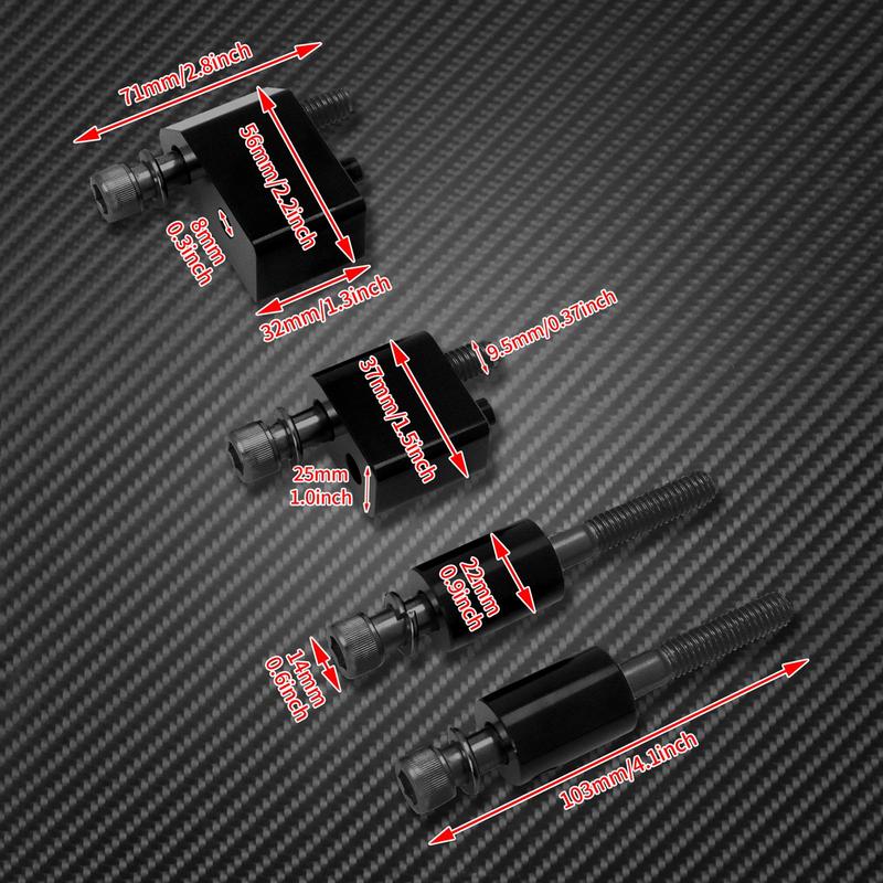 Motorbike Footrest Extension Driver Outward Spacer Motorcycle Floorboard Extension Kit Upgraded Rustproof Pedal Extension