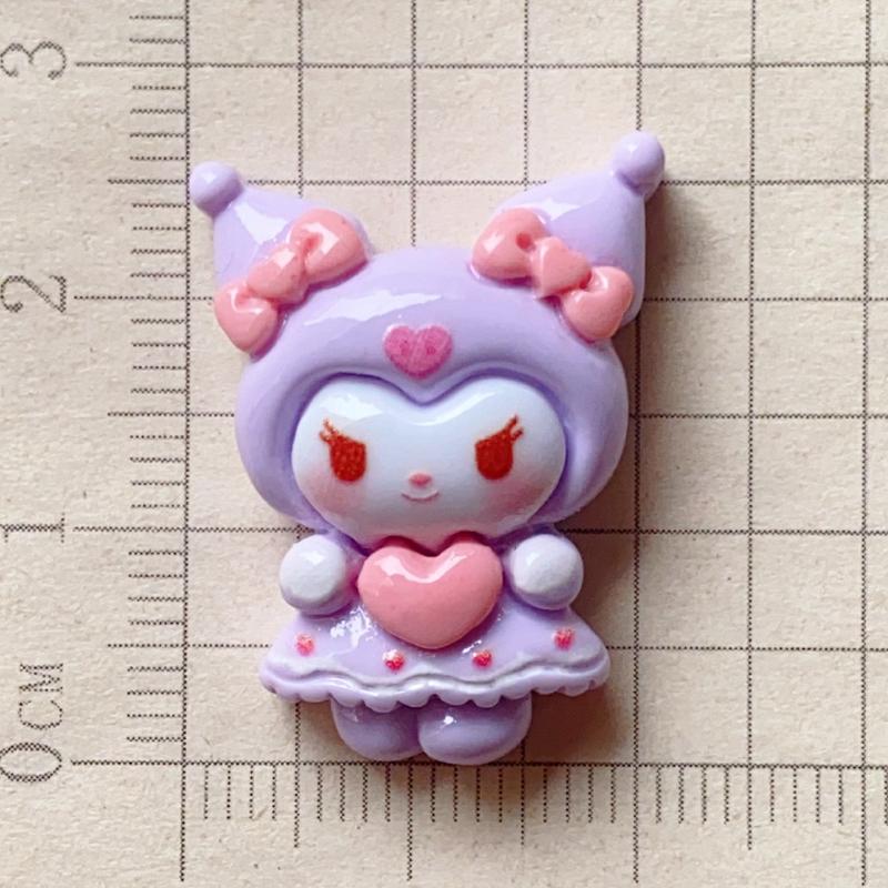 10 Pcs New Kawaii Cartoon Kitten, Rabbit, Puppy Nime Characters Resin Scrapbook Diy Jewelry Children Gift Hairpin Accessories A1