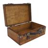 Wooden Treasure Chest Portable Vintage Jewelry Ticket Box Wood Storage Trunk Handbag for Storing Clothes Toys Photo Prop