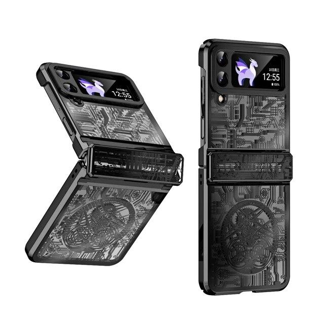 For Samsung Z Flip 4 Anti-Dust Plating Protection Case for Samsung Galaxy Z Flip4 Flip 4 Zflip4 Cell Phone Bag Folding Covers
