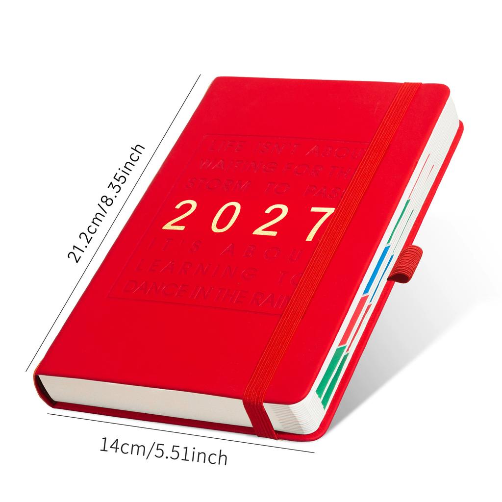 2027 Diary A5 English Calendar Schedule Book Personalized School Weekly Planner Notebook Business Style with Gift Box