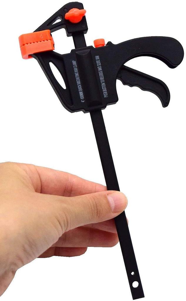 Takagi Hobby Quick Bar Clamp Black 100mm Set of 2 Sanjo work just by squeezing the Clamp Woodworking Hardware DIY Vise Fixing Hardware HQB-100-2P