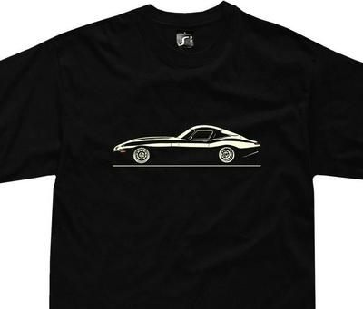 Maglietta per appassionati di Jaguar E-Type coupé classico a bassa resistenza auto britannica