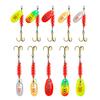 5Pcs Fishing Metal Spinners Lures with Treble Hook Mini Size Portable Wobbler Jigging Spoon Lures Fishing Accessories