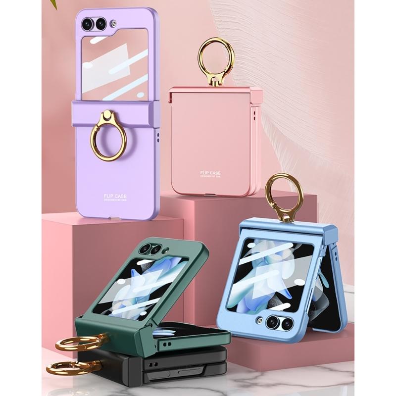 For Z Flip6 Scratch Resistant Smartphone Shell Magnetic Case With Hinge Guard, Full Body Sleeve, Integrated Screen Cover