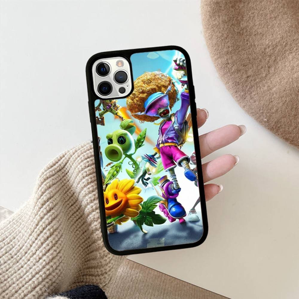 Game P-Plants Z-Zombies For Iphone 17 Air 16 15 14 13 12 11 Pro Max TPU+PC Plus Shockproof Back Phone Cover