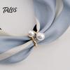 Ladies Scarf Buckle Women Pearl Buckle, Elegant Versatile Metal Smooth Clip Scarves Clips for Coat Belts Fashion Shirts, Gift Electroplated Pin