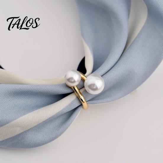 Ladies Scarf Buckle Women Pearl Buckle, Elegant Versatile Metal Smooth Clip Scarves Clips for Coat Belts Fashion Shirts, Gift Electroplated Pin