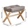 Solid Wood Velvet Footstool Soft Velvet Sofa Ottoman Multifunctional Soft Footrest  Household