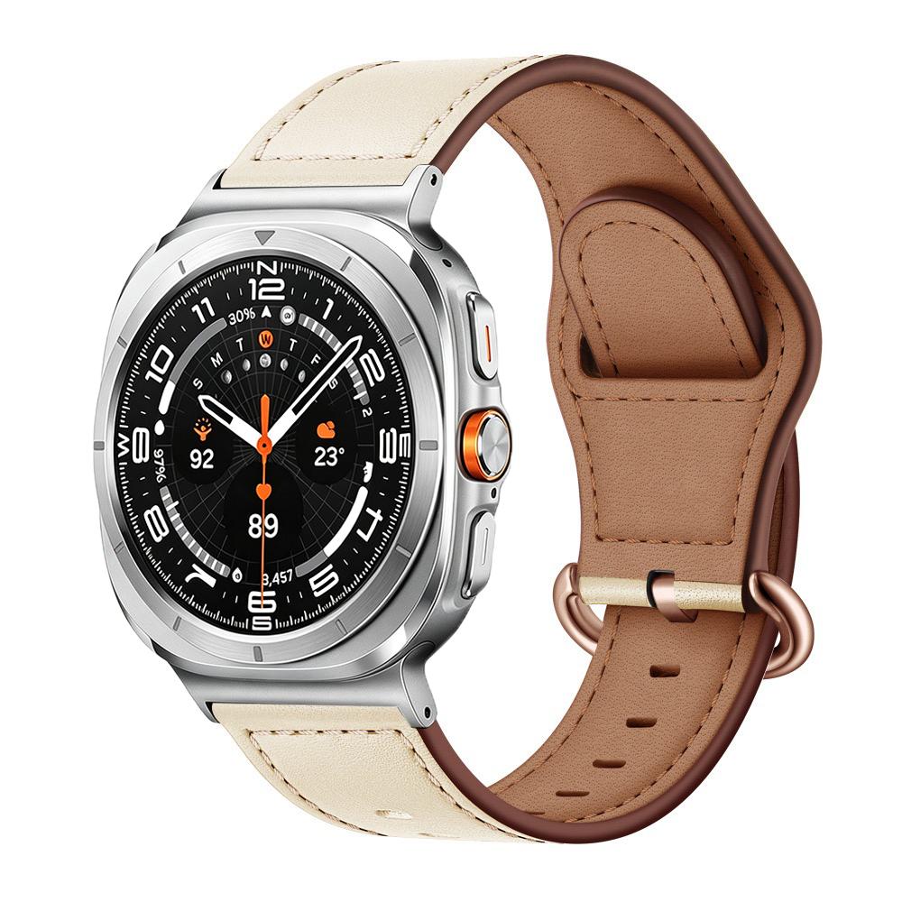 Γνήσιο Δερμάτινο Λουράκι Για Samsung Galaxy Watch 8 Classic 46mm 40mm 44mm Μεταλλική Κεφαλή Για Galaxy Watch Ultra 47mm 2024/2025 Βραχιόλι