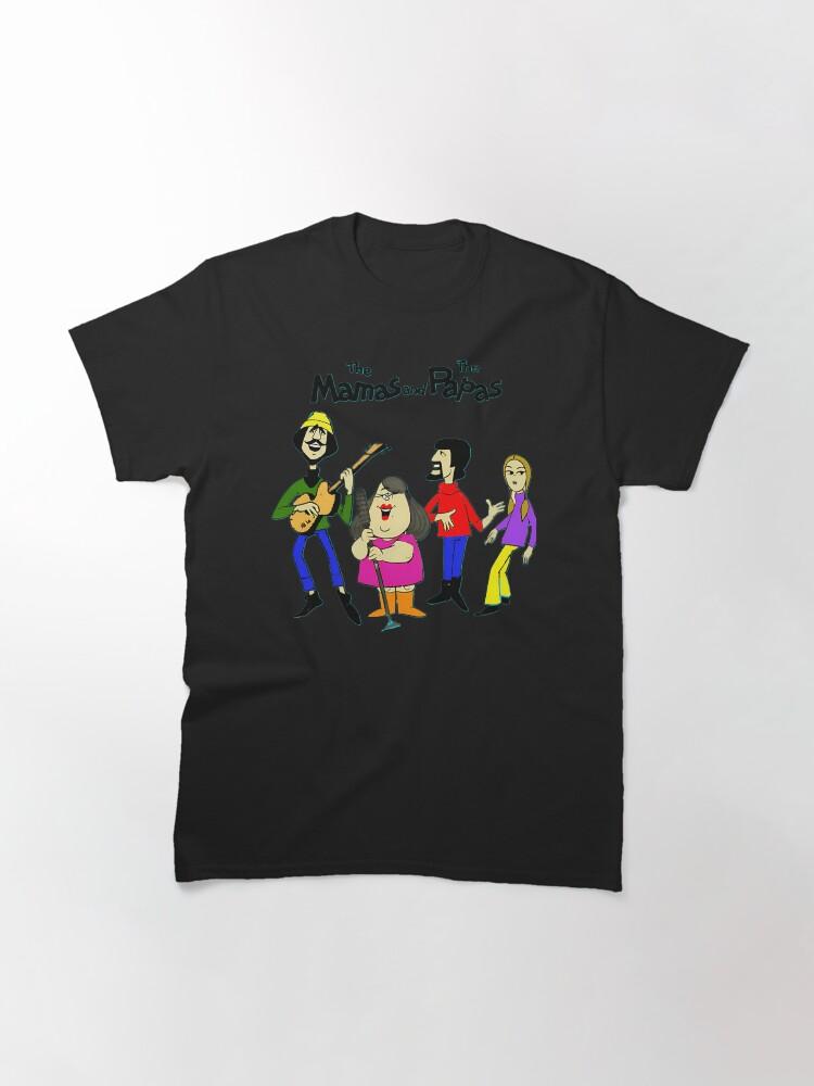 The Mamas & The Papas Four Band Members Cartoon Character Classic T-Shirt