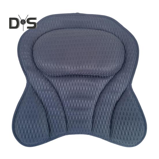 Vanový polštář s protiskluzovou masážní přísavkou Extra měkká podpora šíje a zad 4D Air Mesh Polštář Vana Polštář Spa příslušenství