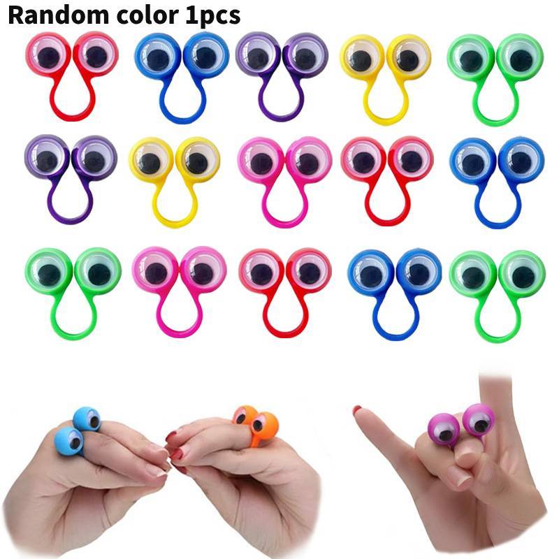 

Новогодние кольца-пальцы с глазом на Хэллоуин, с подвижным декором глаза, для розыгрышей и костюмов 3cm（1 piece）