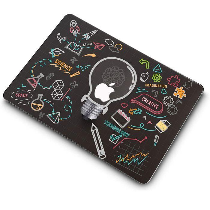 Coque de protection pour MacBook Air 15 Pouces - BOOLING - M4 M3 M2 - Ultra Slim - Antidérapante - Motif Science