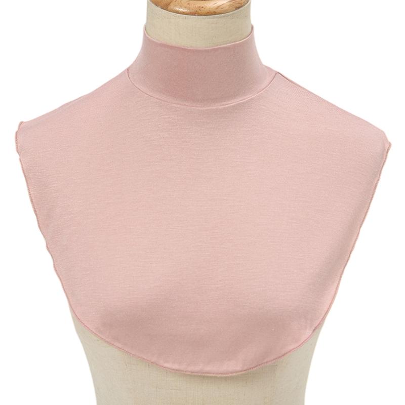 Soft Cotton Modal Inner Neck Cover Solid Color False Collar For Woman Mock Neck Half Top Detachable Collars Neck Free Size
