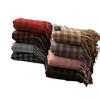 Autumn And Winter Scarf Ab Color Matching Plaid Cashmere Warm Shawl Dual-Purpose Scarf Tide