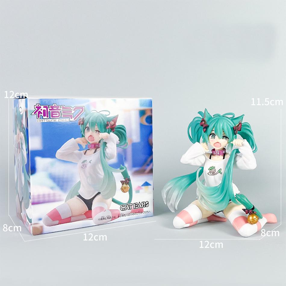 Hatsune Miku Desktop Cute Action Figure Tale Wonderland Miku Puss In Boots Anime Figurine Kawaii Girl Model Toy Adorable Decor