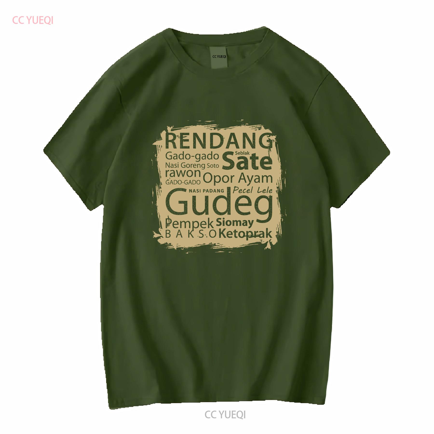 ZheXiong TEE Nieuw Beperkt Top Favoriet Indonesi&euml; Eten Indonesische Liefhebbers T-shirt vintage Gewassen Uitgerekt mode Veelzijdig Licht Zacht S