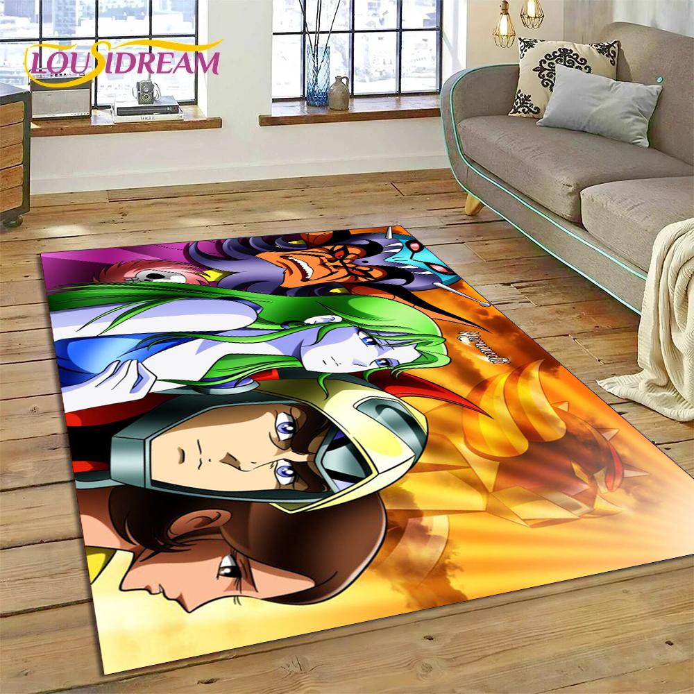 Alfombra de Dibujos Animados 3D Robot OVNI Grendizer Anime para Sala de Estar Dormitorio Decoración del Hogar, Felpudo Antideslizante para Sofá Felpudo Regalo Niños