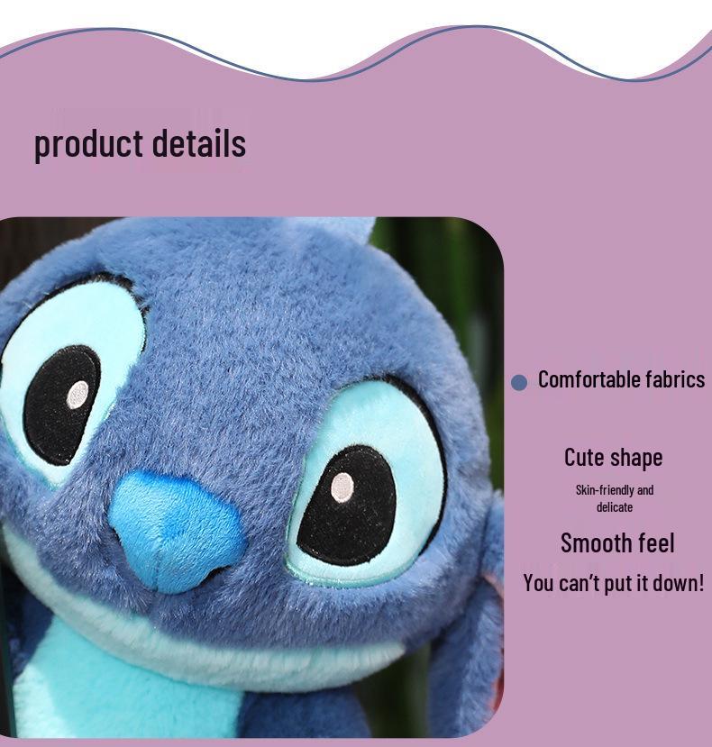 Cute Purple Angel Stitch Plush Doll - Lilo & Stitch Children's Pillow Toy
