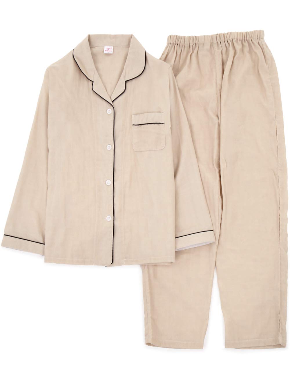 

Gifts of Brilliance Gauze Luxury Fall Pajamas Women s Pajamas, (Gift Set) (M, Brown) PJ_2098