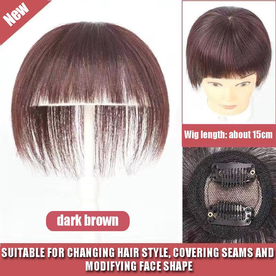 WTB Head Replacement Block Synthetic Wig Female Natural Hair Cover Breathable Straight Hair One-piece Replacement Piece Wig