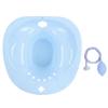 Toilet Sitz Bath Tub with Deeper Bowl, Drain Holes, and Skid-Proof Design - Blue Hemorrhoids Relief for Men and Women