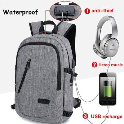 Men Women Anti-theft Charging Backpack 15.6 Inch Laptop Bag Casual Fashion Travel Bags