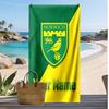 Norwich City Personalisiertes Bedrucktes Strandtuch Fußballlogo Unterstützung Benutzerdefinierter Name Text Absorbierendes Handtuch Für Sport Reisen Besonderes Geschenk
