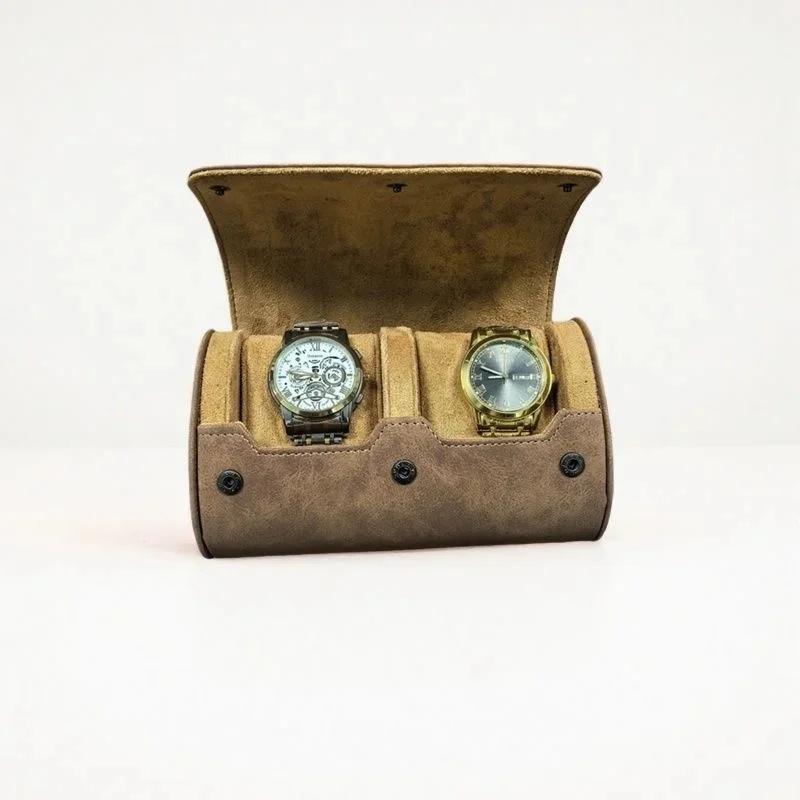 PU Leather Watch Storage Box Portable Wristwatch Display Case Jewelry Organizer Travel Roll Gift Box Holder for Men Women