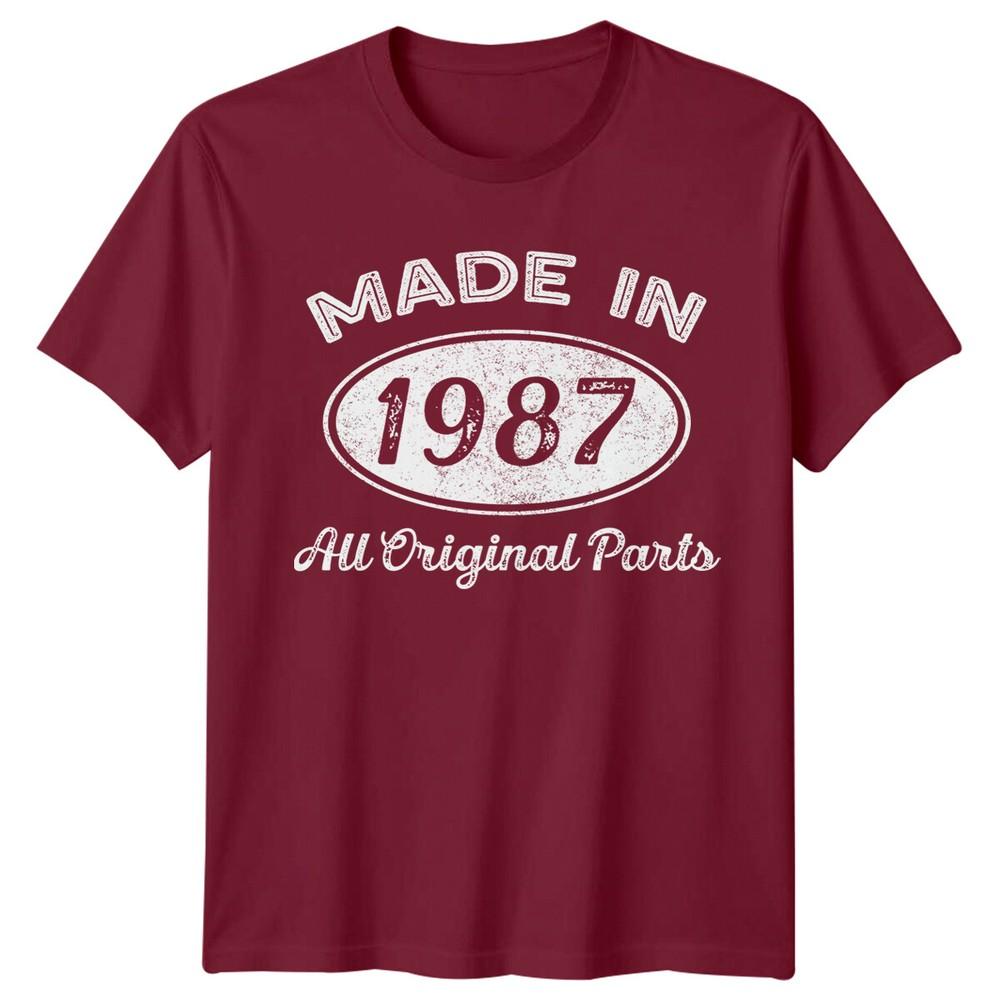 Made In 1987 Unisexs T Shirt 39th Birthday Gift All Original Parts