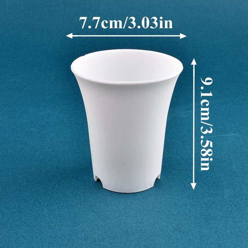 2-10Pcs Round Thickened Flowerpot Deepened Succulent Flower Nursery Pot White/Black Plant Vientiane Basin Home Garden Decoration